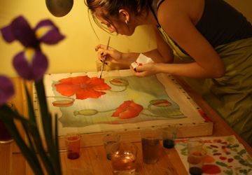 Батик. Мастер-класс по росписи натуральных тканей: шейный платок