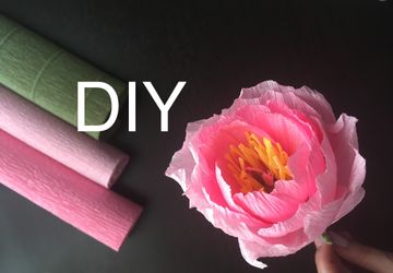 Видео МК - Как сделать пион из гофрированной бумаги