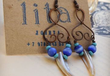 Сережки с перламутром