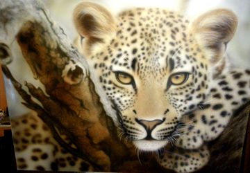 Картина в технике аэрография без рамы