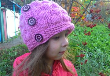 Шапка детская "Розовые пузыри"