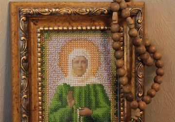 икона вышитая бисером