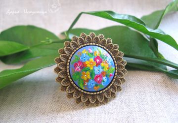 кольцо "Пышное цветение". Готоваяработа