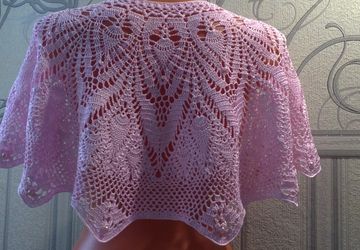 Нежно розовая пелерина "Нежность"