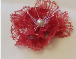 Брошь "Аленький цветочек"