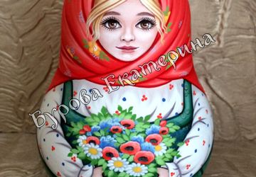 Неваляшка деревянная музыкальная