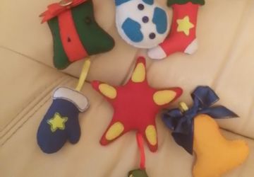 новогодние игрушки из фетра