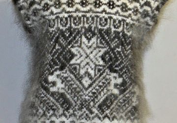 Пуховый вязанный жилет "Солнечный Дракон" 100% козий пух