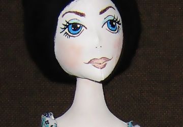 Текстильна будуарная кукла