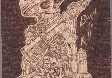 Выжигание по дереву - "Рожденный убивать"