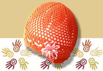 Ажурная летняя шапочка из вискозы