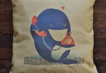 Декоративняе подушки с иллюстрациями