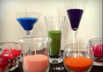 Свеча за пять минут своими руками! Насыпные свечи.