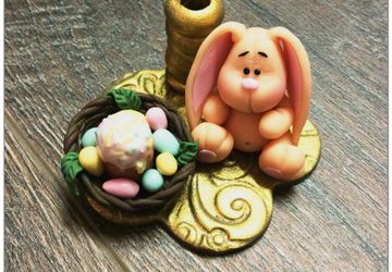 Сувенир-подсвечник "Пасхальный кролик"