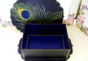 Шкатулка "Перо павлина"