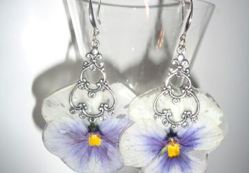 Серьги Анютины глазки