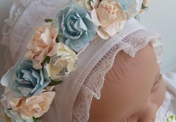 Цветочный ободок ручной работы