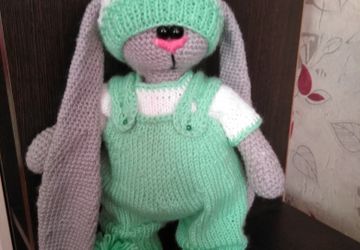 Милейший зайка "Ушастик" ждёт своего друга