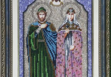 Икона бисером "Петр и Феврония"