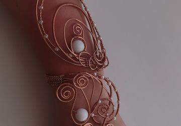 Браслет из меди с ониксом