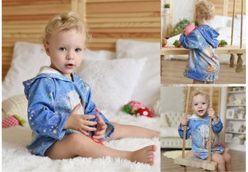 Новогоднее платье-туника "Мишка на севере"