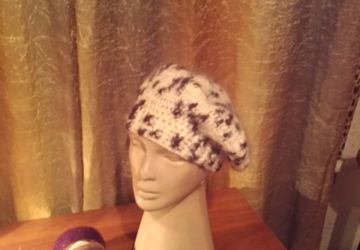 вязаный берет крючком