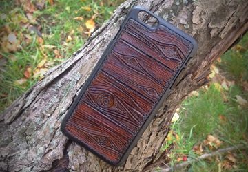 Эксклюзивный кожаный чехол (бампер) на iphone 6+