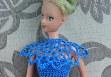 Синее платье для Барби