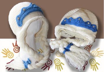 Вязаная шапочка "Снежная королева"