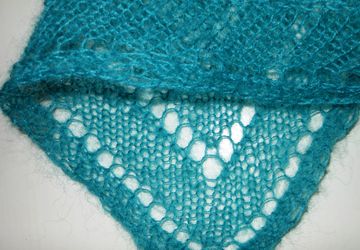 Шаль-косынка "Изумрудная невесомость"