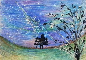 пейзаж с  девочкой