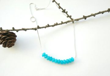 Колье с голубым агатом