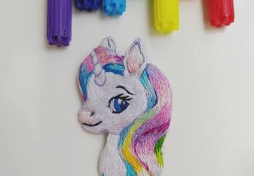 Брошь Единорог