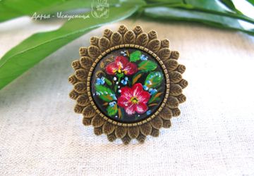 Кольцо "Майская ночь". Готовая работа