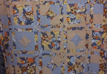 Покрывало-плед в технике пэчворк.