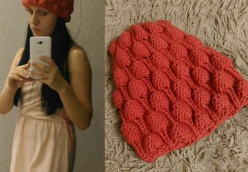 Шапка "малинка" из полушерсти