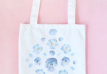 Делаем  цветочный принт на летней сумке