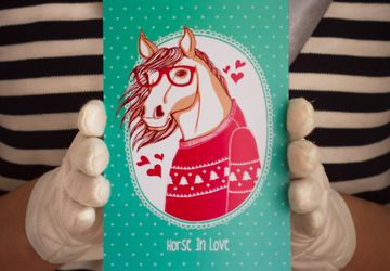 Открытка Horse in Love