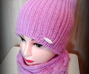 Комплект шапочка и снуд