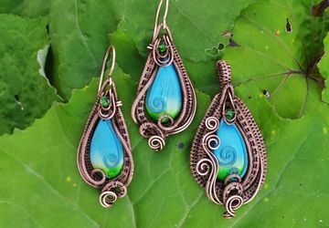 Комплект украшений из меди