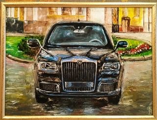 Картина маслом «Автомобиль AURUS»