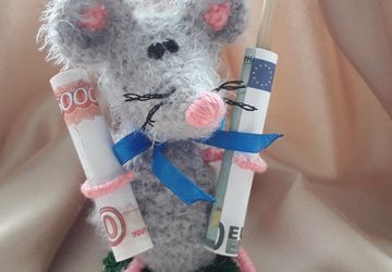 Вязаная игрушка" Крысавец Семион"