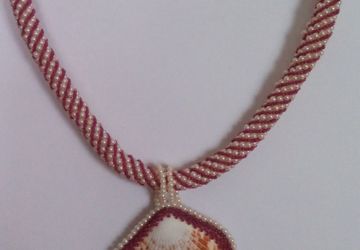 Кулон "Розовый закат"