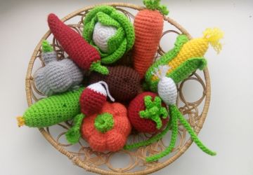 Вязаные овощи