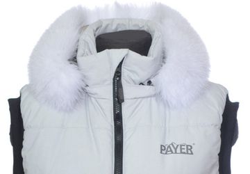 Опушка из меха отбеленного белого песца