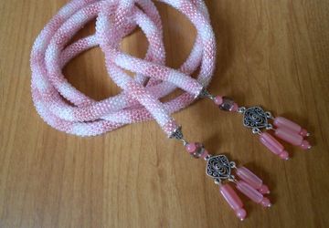 Лариат из бисера Рассветная дымка