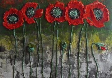 Объемное панно «Маки»