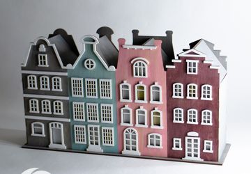 Ночник из дерева Голландские домики