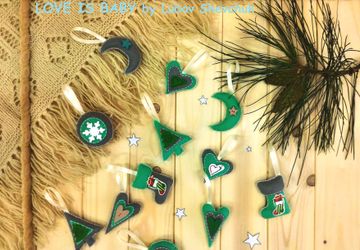 Набор новогодних игрушек из фетра