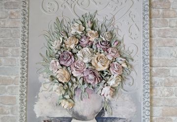 Картина "Розы в вазе"